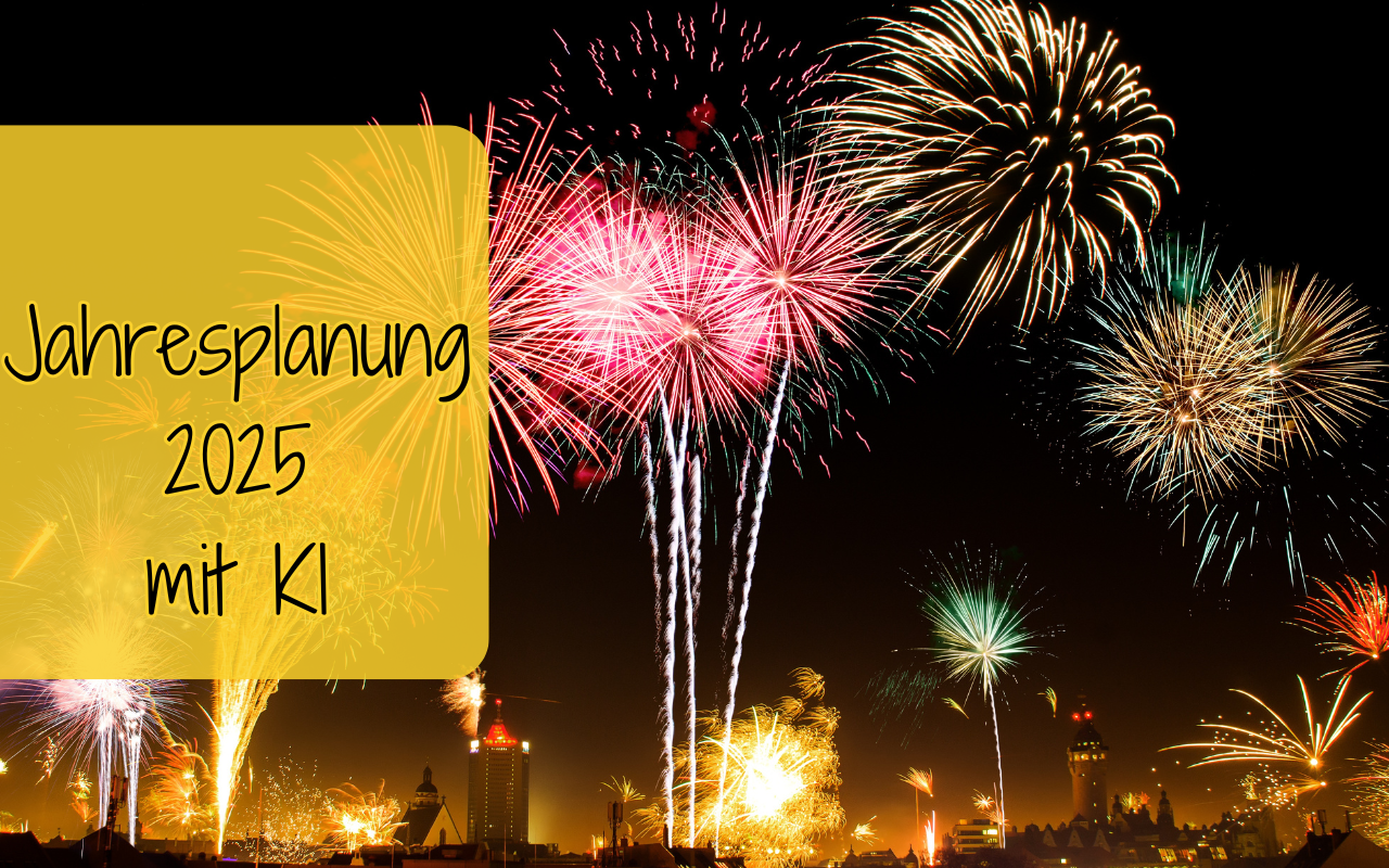 fireworks in the sky - Jahresplanung 2025 mit KI Beitragsbild