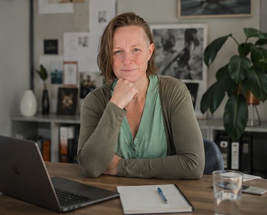 Friederike bei der Arbeit
